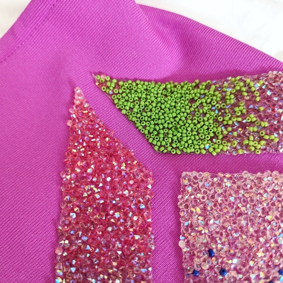 GERMANIER designer Beaded jersey mini skirt NWOT - Picture 9 of 10